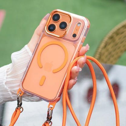 Necklace Strap Cord Rope Magnetic For Magsafe Clear Case For iPhone 17 Pro Max 11 12 13 14 15 16 Plus Removable Lanyard Cover
