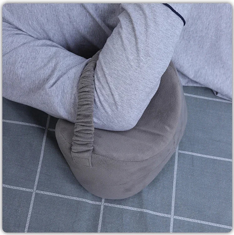 Half Moon Bolster Semi-Roll Pillow Ankle Knee Support Leg Elevation Back Lumbar Neck Pain Relief Density Foam Massage Bed Table