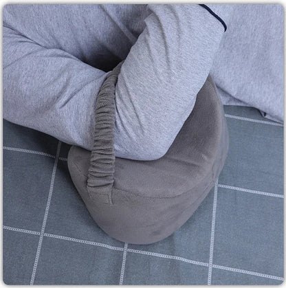 Half Moon Bolster Semi-Roll Pillow Ankle Knee Support Leg Elevation Back Lumbar Neck Pain Relief Density Foam Massage Bed Table