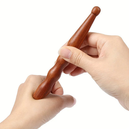 Sandalwood Facial Massage Stick Acupoint Scraping & Essence Cream Kneading Tool Solid Wood Foot Relax Pen Foot Body Massage Tool