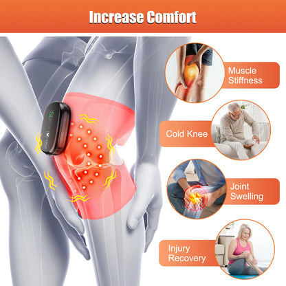Heating Vibration Elbow Shoulder Knee Massager and Knee Pad Red Light Hot Compress Vibration Massage Fatigue Pain Relieving