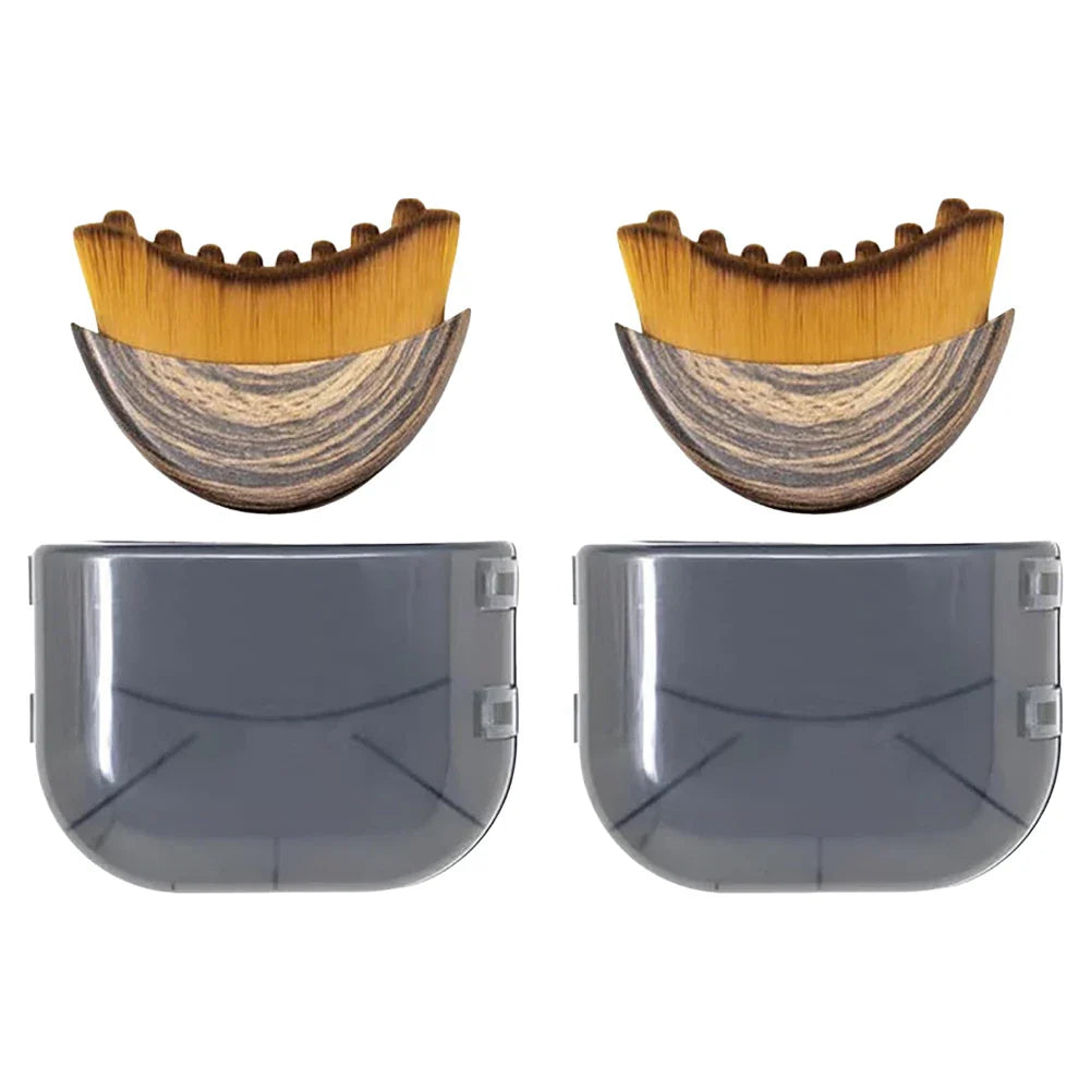 Dry Brushing Face Brush Ergonomic Facial Lymphatic Massage Brush Soft Bristles Contoured Face Sculpting Tool for Home & Spa Use