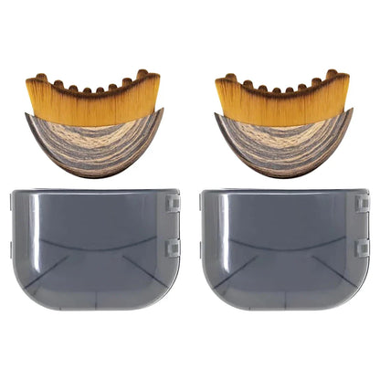 Dry Brushing Face Brush Ergonomic Facial Lymphatic Massage Brush Soft Bristles Contoured Face Sculpting Tool for Home & Spa Use