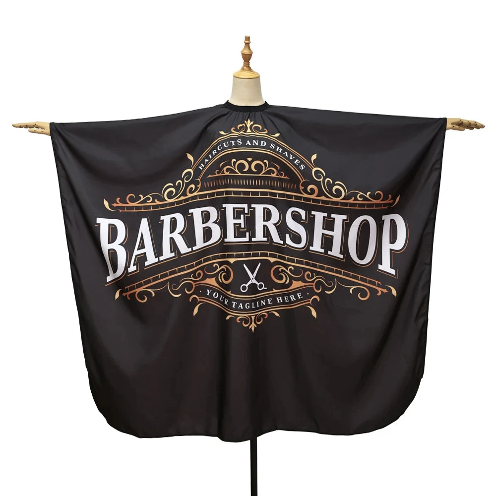 Barber Black Haircut Cloth Hairdresser Apron Hair Cut Cape Hairdress Gown Hairdressing Coat Barbershop Salon Accessory