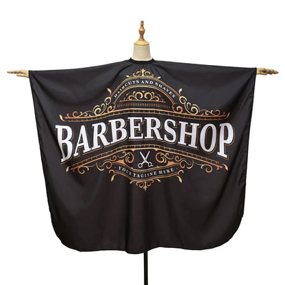 Barber Black Haircut Cloth Hairdresser Apron Hair Cut Cape Hairdress Gown Hairdressing Coat Barbershop Salon Accessory