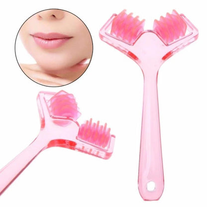 1pc Portable Double Roller Facial Massager for Lifting and Relaxing Muscles, Cheeks & Jawline Slimming Face Massage Tool