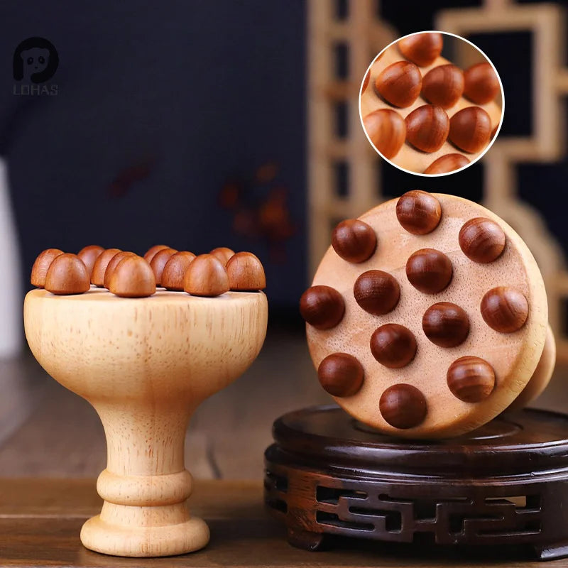 ●★☆ 1Pc Wooden Mushroom Massager Wood Therapy Massage Tool For Relief Muscle Full Body Massage Relax