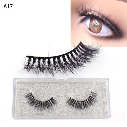 LEHUAMAO 3D Mink Eyelash Fluffy Cross Thick Natural Fake Eyelashes Lashes Dramatic Makeup Eye Lashes Handmade False Eyelash