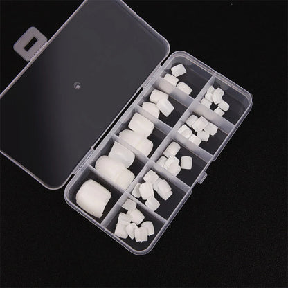 100pcs False Toe Nails Tips Full Cover Press on Toe Foot Nails Tips Artificial Acrylic Nail Capsules False Nail Manicure Tools