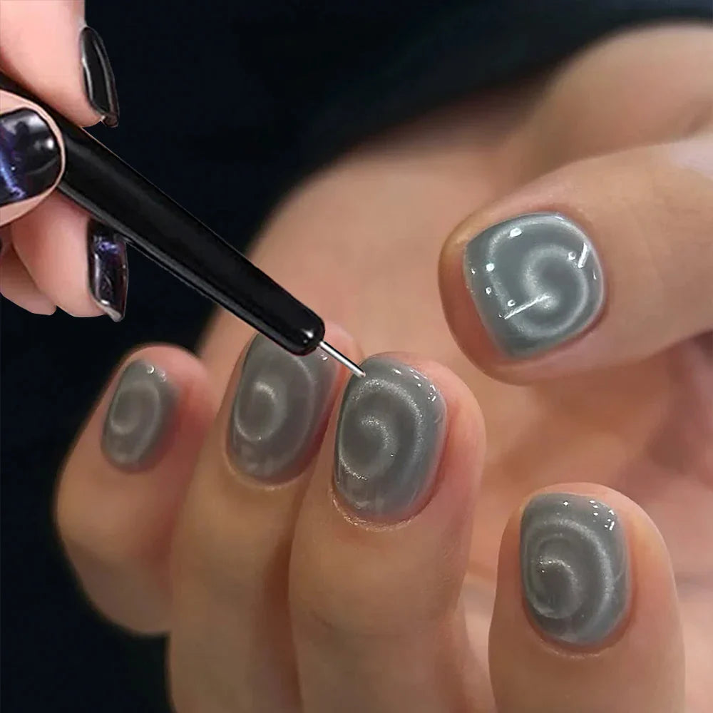 3D New Lollipop Vortex Cat Eye Nail Magnetic Pen Suck Rainbow Halo Vortex Nail Art Magnet Pen for CatEye MagneticGel Nail Polish