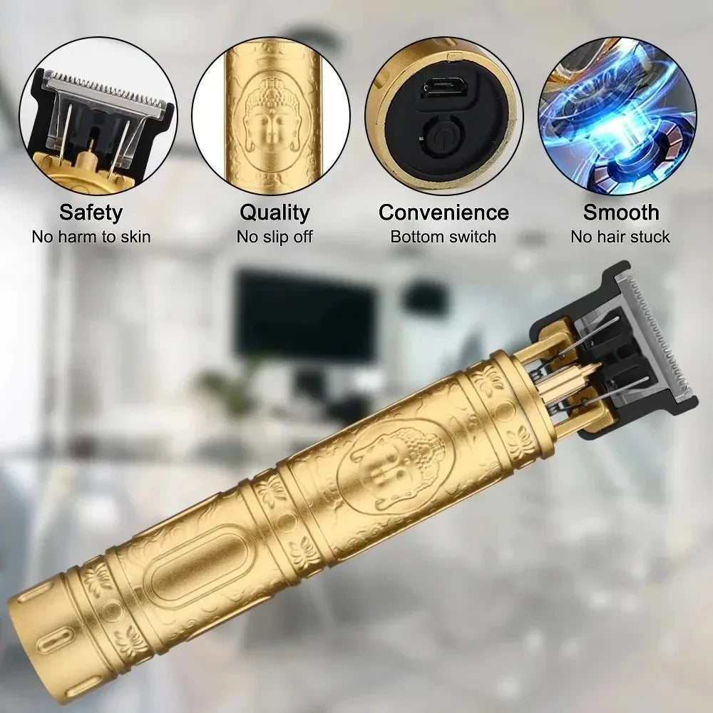 Electric Rechargeable Vintage T9 Man Shaver Trimmer USB Pusher Hair Man Beard Cutting Machine for Men Hair Clipper Shaver