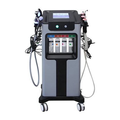 AOKO New 12 IN1 Hydro Dermabrasion Aqua Peeling Ultrasound Facial Care Oxygen Injection Skin Rejuvenation Whiting Beauty Machine