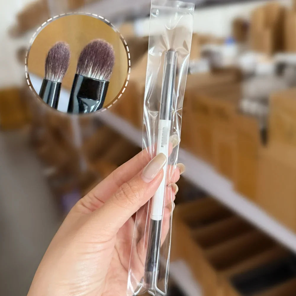 F4 Dual-Ended Synthetic Hair Makeup Brush for Foundation Powder Blush Contour Eyeshadow Concealer
