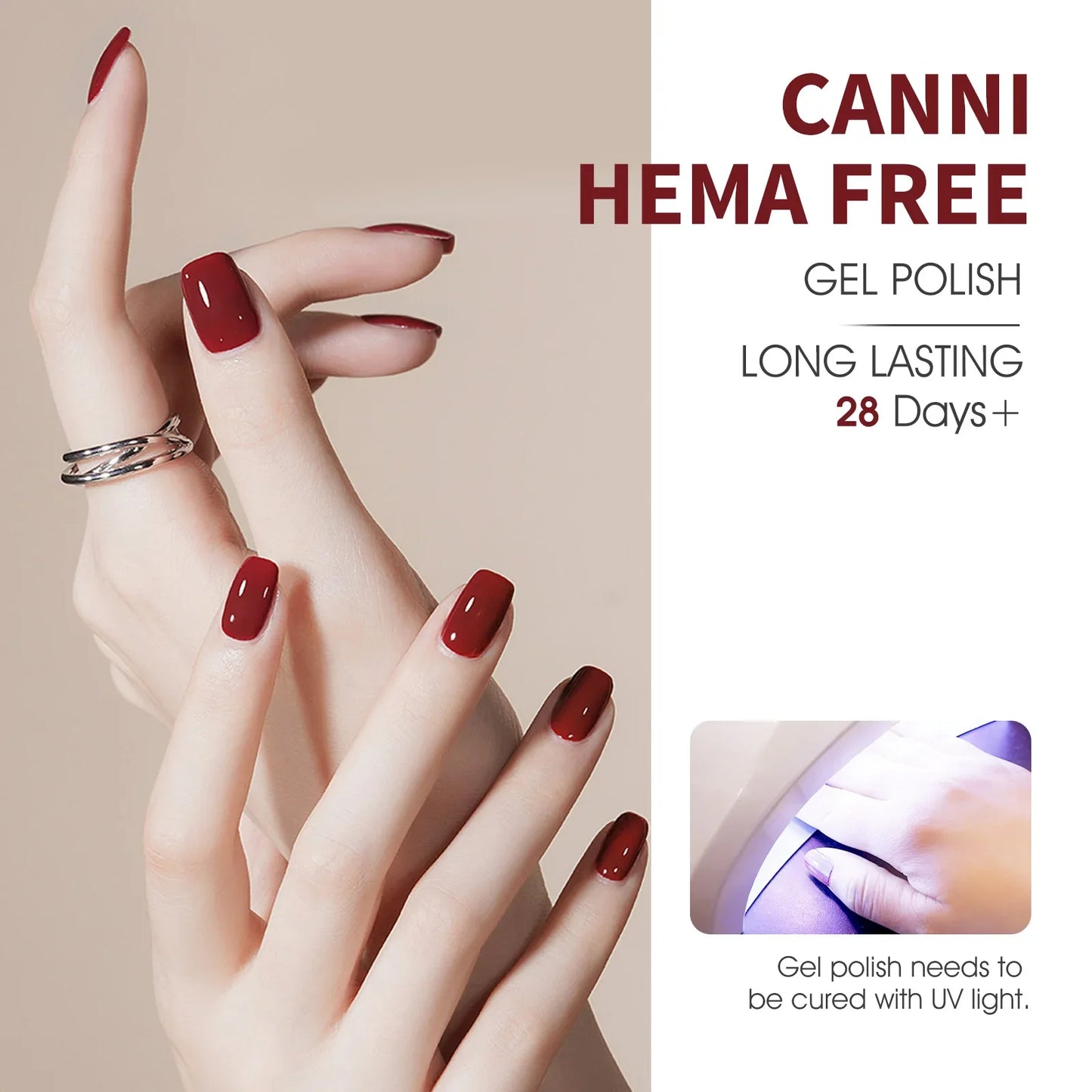 CANNI Nail Gel Polish Set HEMA TPO FREE Jelly Nude Color Rubber Base UV Construction Gel Semi Permanent Soak off UV LED Gel Nail