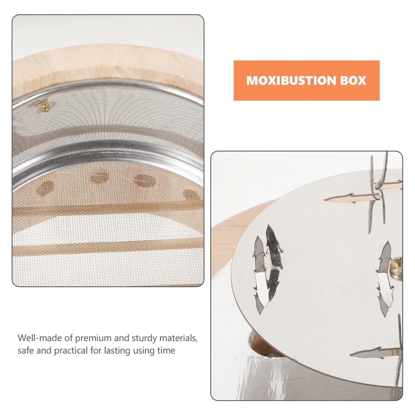 1PCS Portable Moxibustion Box Creative Metal Burner Case Household Abdominal Moxa Device Body Massage Tool Adjustable Anti Scald