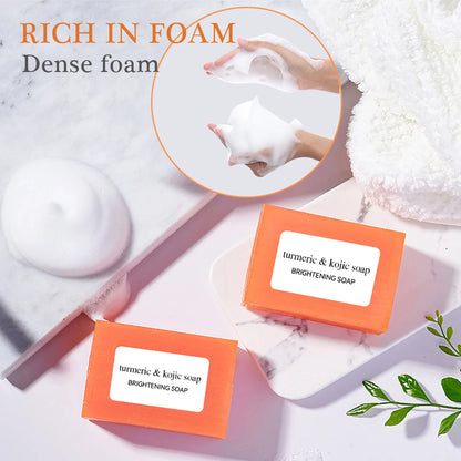 100g Turmeric Soaps Glow-skin Brightening Exfoliates Skin Soaps Multi-purpose Facial Care Supplies for Acne Body Skin Care New