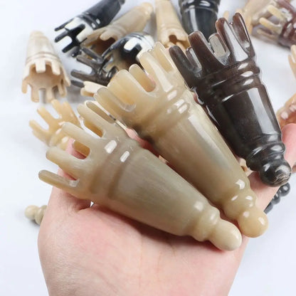 Scalp Massager Brush Ox Horn Massage Comb Acupoint Gua Sha Scrapping Head Long Pointed Shampoo Comb Relaxation Therapy