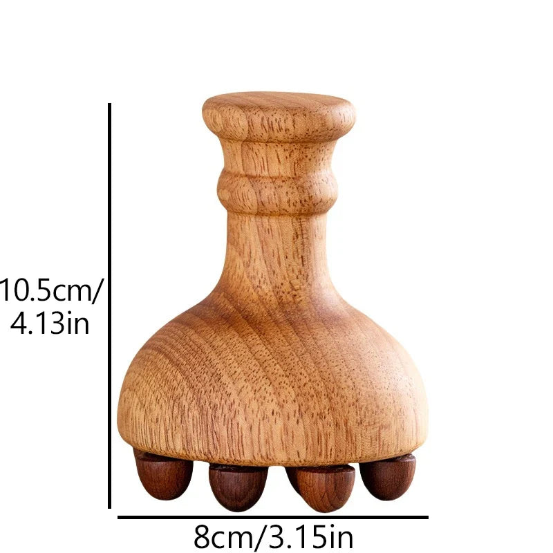 ●★☆ 1Pc Wooden Mushroom Massager Wood Therapy Massage Tool For Relief Muscle Full Body Massage Relax