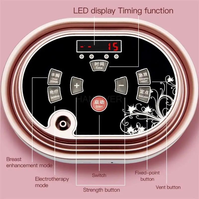 Electric Vacuum Breast Machine Enlargement Pump for Chest Massage Butt Lifting Body Shaping Beauty Device Nipple Enlarge Device