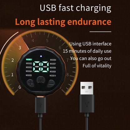 120CM Smart Muscle Toner Abdominal Toning Belt Abs Trainer USB Recharge Home Gym Fitness Massager