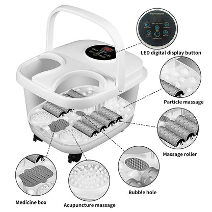 Foldable Thermostatic Foot Massage Tub Houseold Foot Bath Massager Portable Foot Massage Artifact To Promote Blood Circulatio