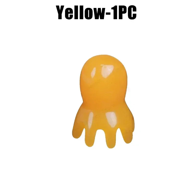 Ergonomic Octopus Head Resin Gua Sha Massager Portable Face Body Scalp Pressure Point Tool Spa Quality Home Travel Use