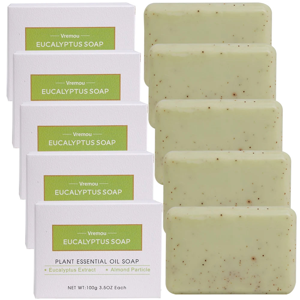 1Pcs/5Pcs Lavender Soap, Exfoliating Cream Granule Essential Oil Soap, Male And Female Cleansing Body Bath Fragrance Soap