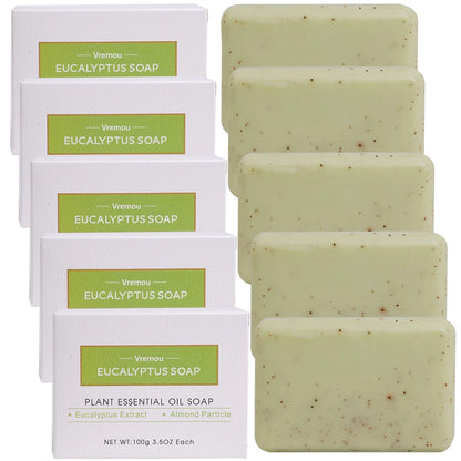 1Pcs/5Pcs Lavender Soap, Exfoliating Cream Granule Essential Oil Soap, Male And Female Cleansing Body Bath Fragrance Soap