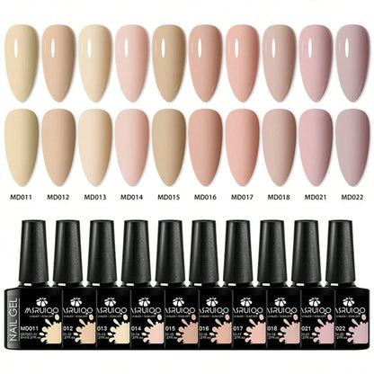 10pc Nail Gel Polish Set HEMA FREE All-Season Nails DIY Nail Art UV/LED Painting Vernis Manicure Kit Long Lasting Hybrid Gel