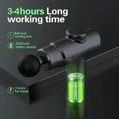 Electric Massage Gun Deep Tissue Facial Massgaer 8 Heads Arms Back Leg Muscle Relaxing for Body Back Arm Sport Fitness