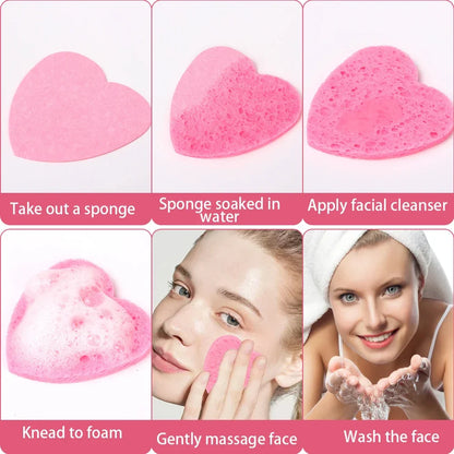 Natural Cellulose Face Sponge Compressed Facial Sponges Spa Sponges Cleansing Massage Pore Exfoliating Mask Makeup Removal