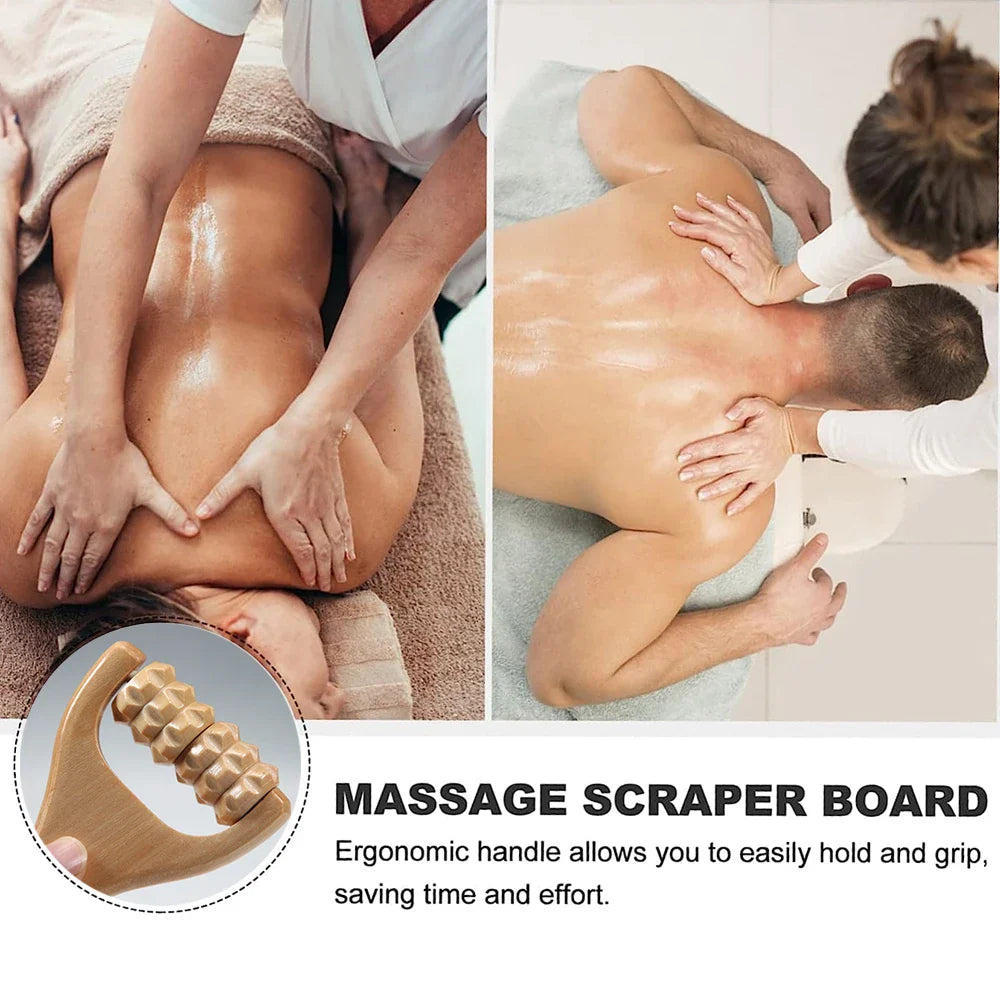 1Pcs Wooden Massage Roller,Multi-Functional Roller for Cellulite Reduction,Muscle Tension,Supports Skin Health,Full Body Roller