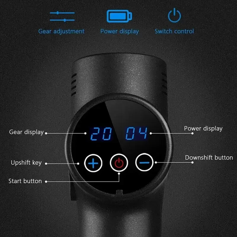 Deep Tissue Massage Gun Portable Facial Muscle Massager Massage Pistool For Back Neck Body Muscle Fitness Tool
