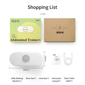 Electric Belly Shaking Massager Portable Wireless Abdominal Massage Belt Machine with Vibration Multi Modes Heated Fat Burner