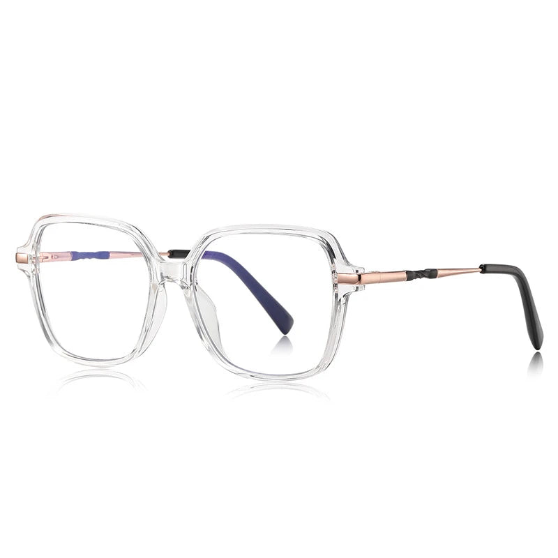 CLLOIO Premium Polygonal Customized Reading Glasses Women's Fashion Myopia Glasses Blue Light Blocking Prescription Eyeglasses