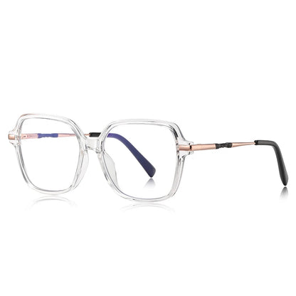 CLLOIO Premium Polygonal Customized Reading Glasses Women's Fashion Myopia Glasses Blue Light Blocking Prescription Eyeglasses