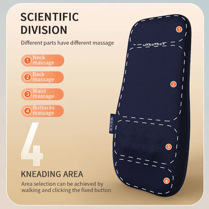 Jinkairui Back Massager Walk Up and Down Massage Cushion with Kneading Heat Neck Shoulder Full Body Massage Machine Spot Massage