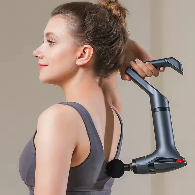 Hot Selling Multifunctional Muscle Relaxation Long-handle Massage Gun Remission Deep Tissue Percussion Body Electric Massage Gun