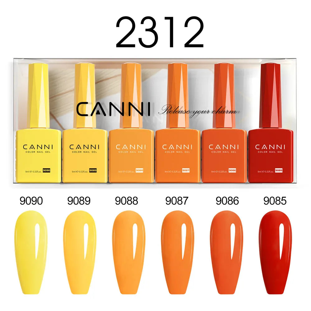 CANNI Nail Gel Polish Set HEMA TPO FREE Jelly Nude Color Rubber Base UV Construction Gel Semi Permanent Soak off UV LED Gel Nail