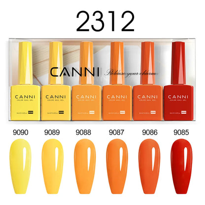 CANNI Nail Gel Polish Set HEMA TPO FREE Jelly Nude Color Rubber Base UV Construction Gel Semi Permanent Soak off UV LED Gel Nail