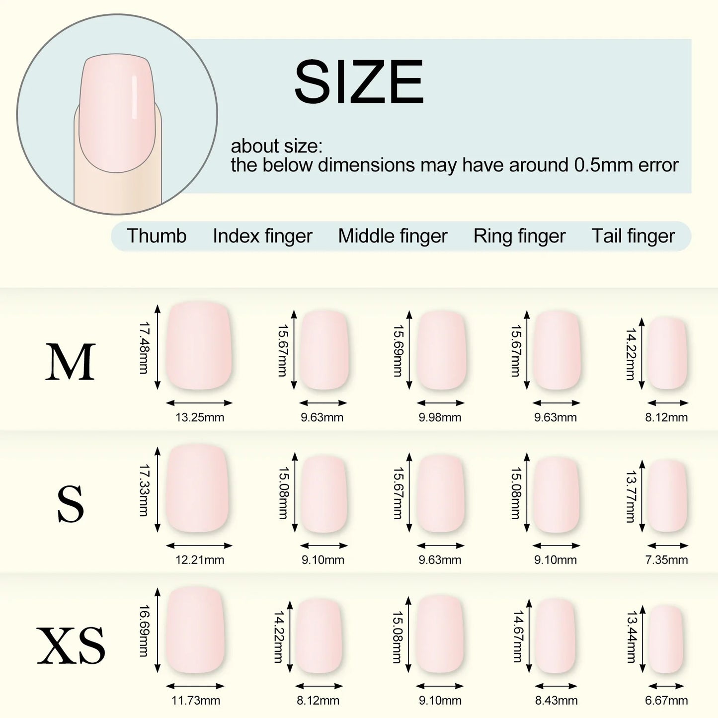Press on nails 10 pieces charming cat eyes style square 3 sizes to choose from for women and girls