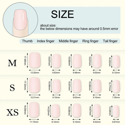 Press on nails 10 pieces charming cat eyes style square 3 sizes to choose from for women and girls