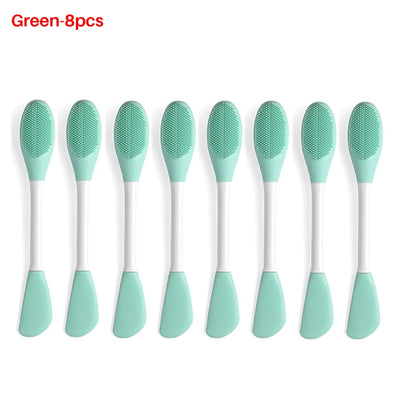 8/4/2pcs Face Brush Set Silicone Facial Mask Applicator Double-head Lotion Spatula Blackhead Face Lip Exfoliator Skin Care Tools