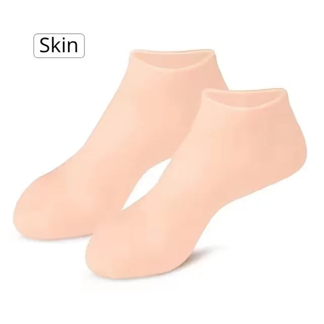 Spa Silicone Socks Gloves Moisturizing Gel Sock Exfoliating Preventing Dryness Cracked Dead Skin Remove Protector Foot Hand Care