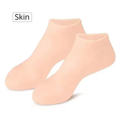 Spa Silicone Socks Gloves Moisturizing Gel Sock Exfoliating Preventing Dryness Cracked Dead Skin Remove Protector Foot Hand Care