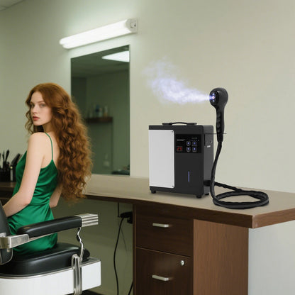 1750W Nano Hair Steamer with Digital Display,Professional 4-in-1 Hair Care System for Deep Conditioning, Coloring&Scalp Care