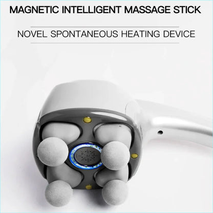 Electric Anion Four-Head Massager for Full Body Neck Vertebra Back Muscle Relaxation Vibrating Deep Tissue Health Care Machine