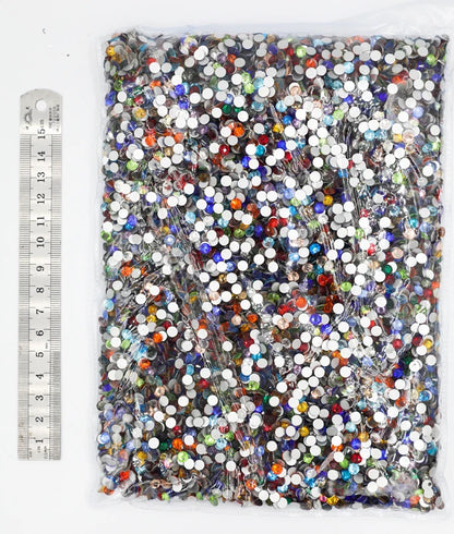 SS3-SS50 Big Bag Glitter Non hotfix FlatBack Wholesale Top Quality Better DMC Crystal AB Glass Strass Iron On Hotfix Rhinestones