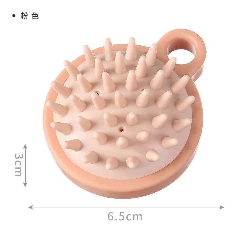 Wet and Dry Scalp Massage Brush Head Cleaning Adult Soft Household Bath Massage Comb Silicone Shampoo Brush Head Massager