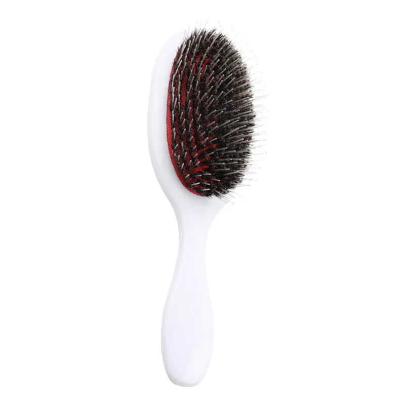 1PC Oval Boar Bristle & Nylon Hair Comb Mini Anti-static Hair Scalp Massage Comb Hairbrush Salon Hair Brush Styling Tools